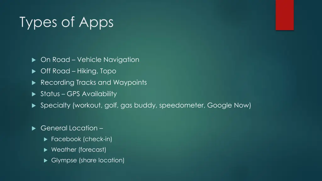 types of apps