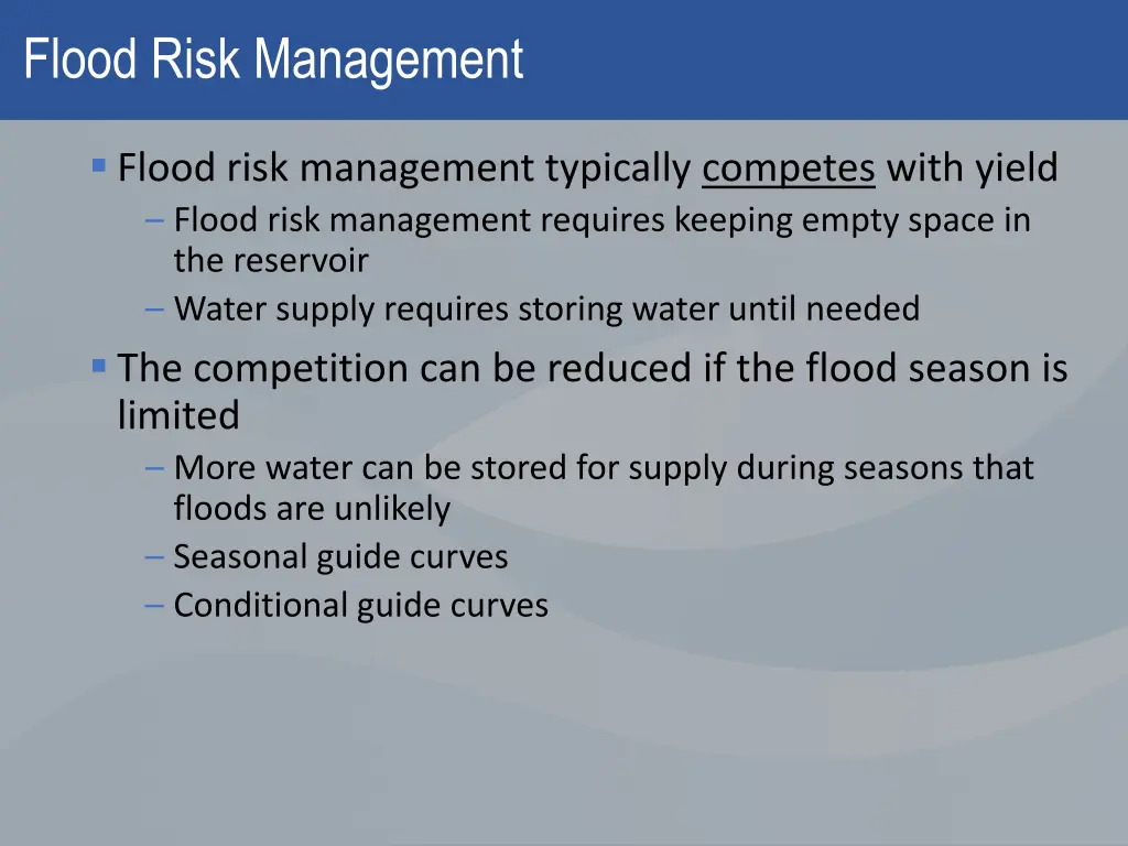 flood risk management