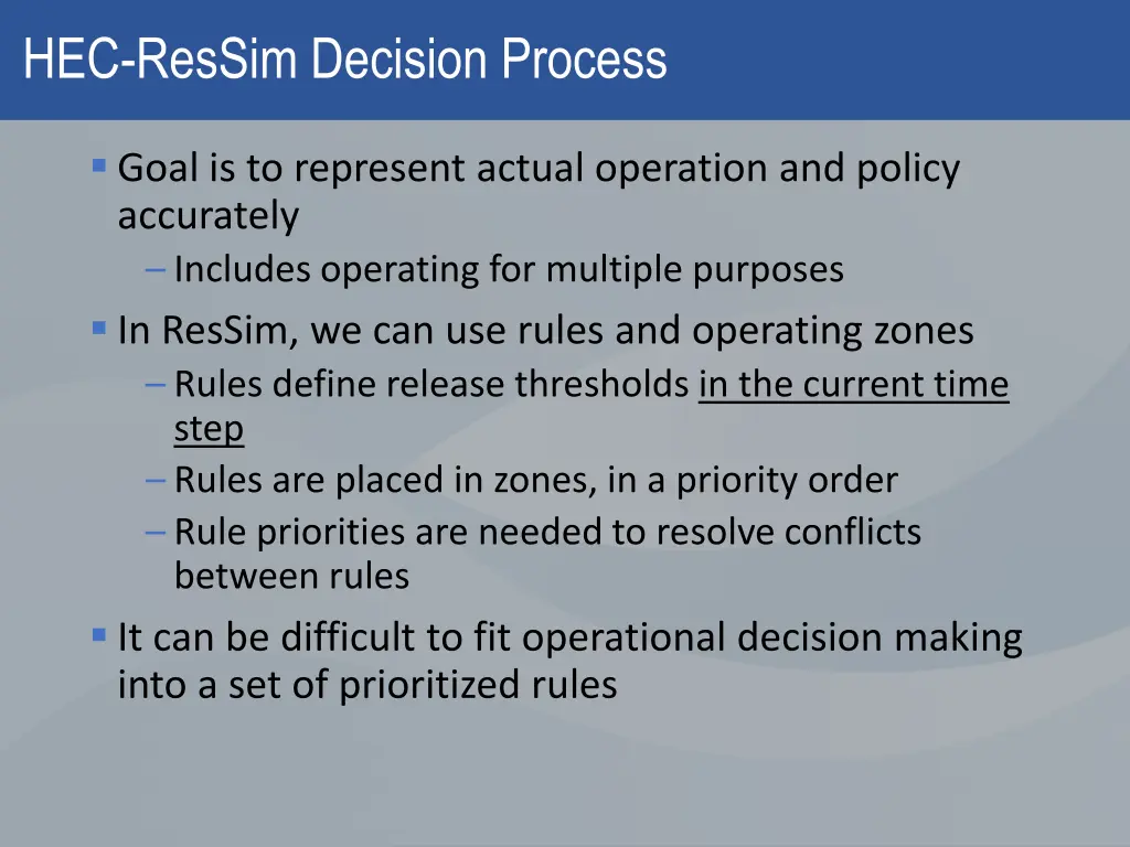 hec ressim decision process