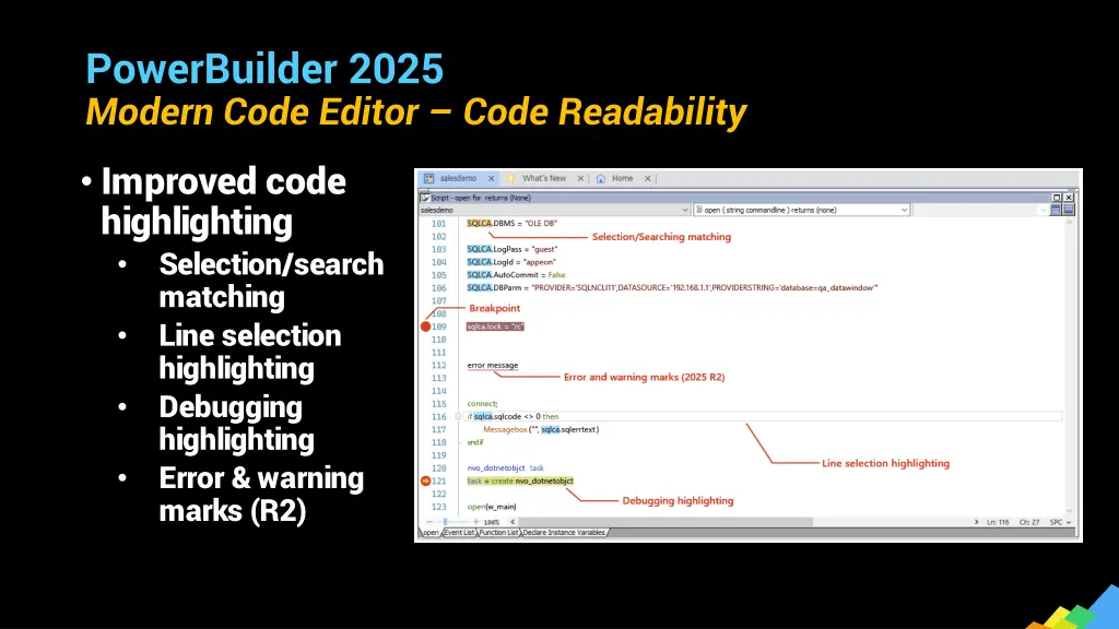 powerbuilder 2025 modern code editor code 1