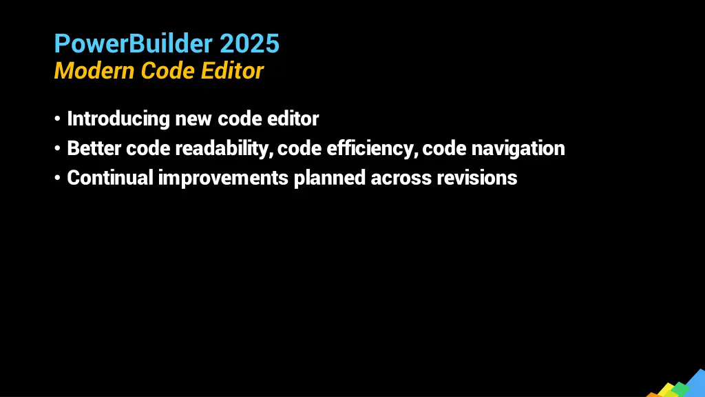 powerbuilder 2025 modern code editor