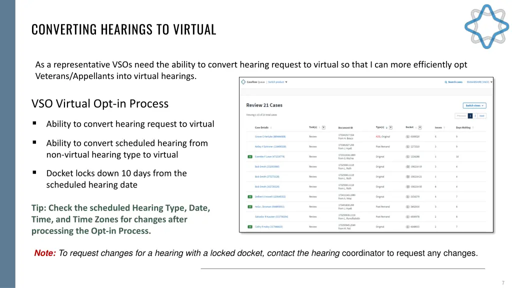 converting hearings to virtual