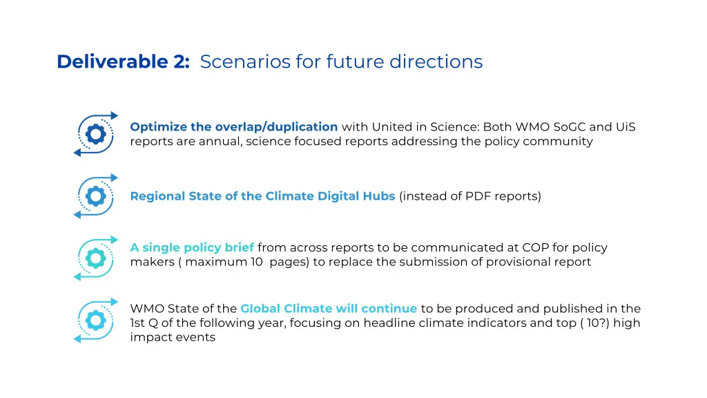 deliverable 2 scenarios for future directions