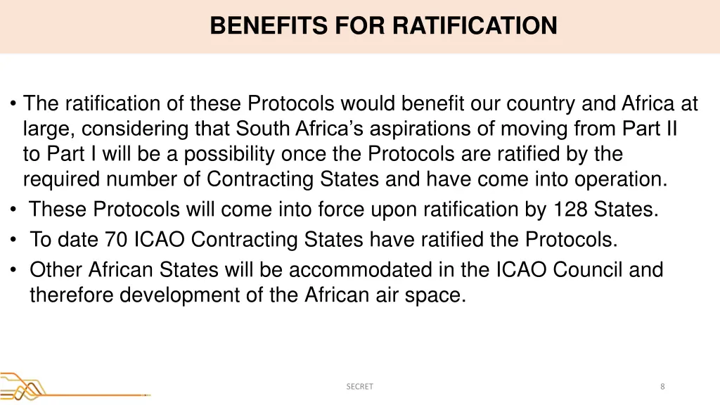 benefits for ratification