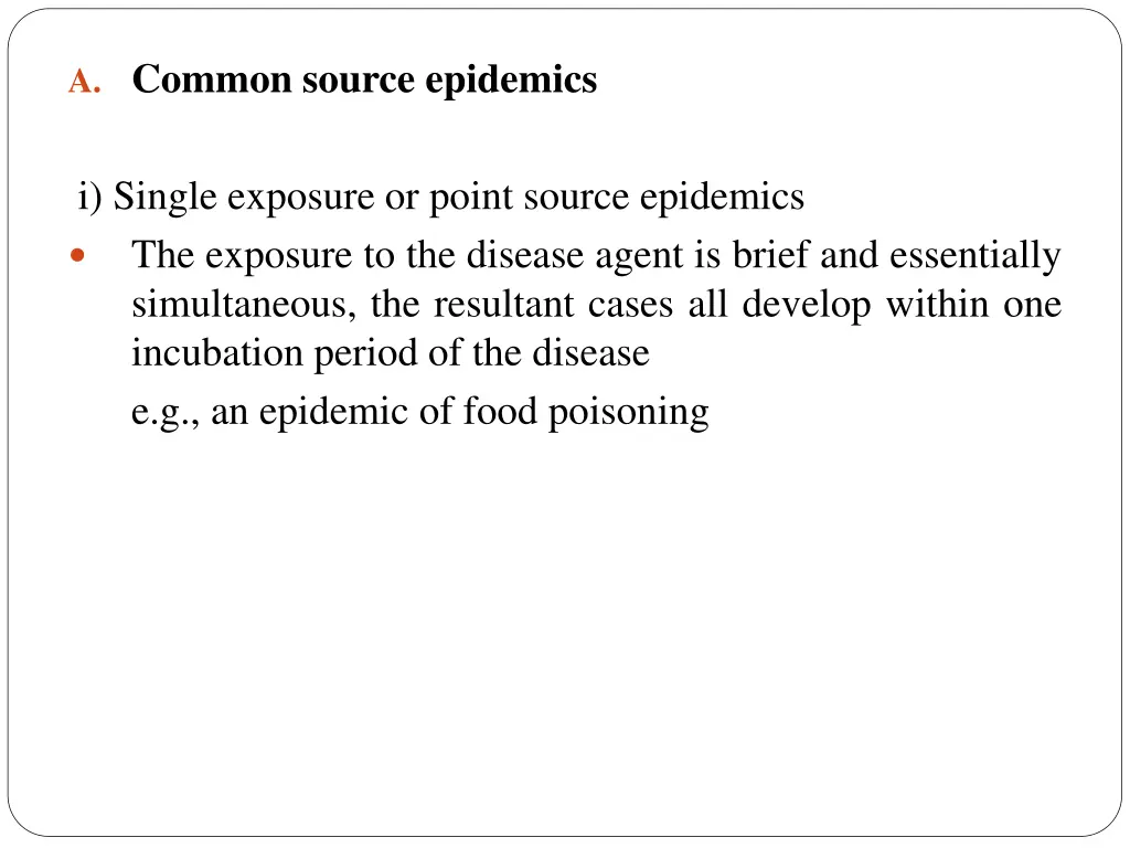 a common source epidemics