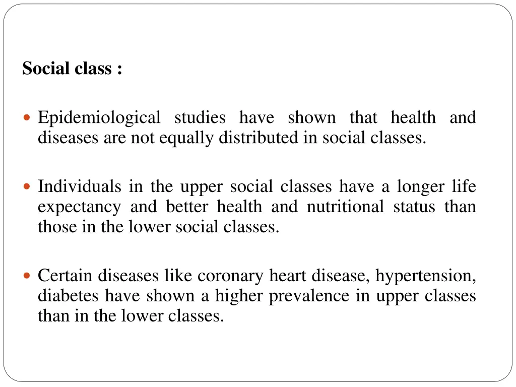 social class