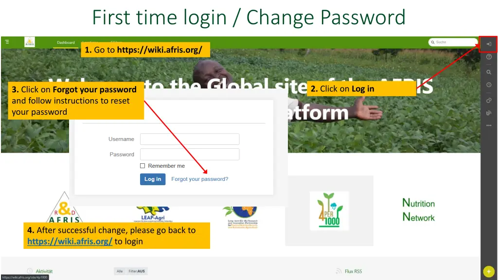 first time login change password