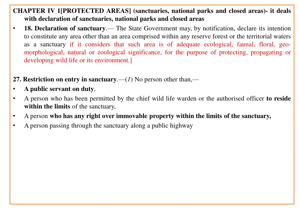 chapter iv 1 protected areas sanctuaries national