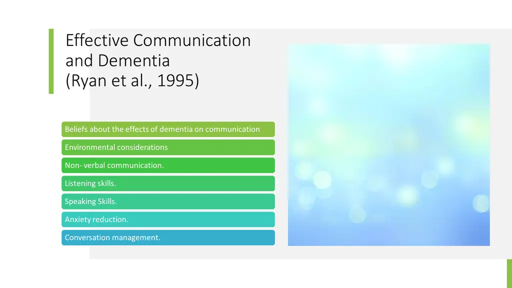 effective communication and dementia ryan