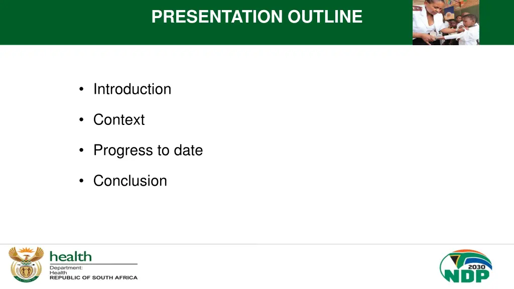 presentation outline