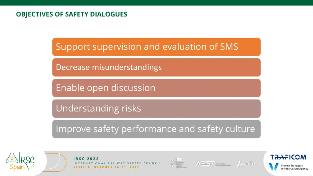 objectives of safety dialogues