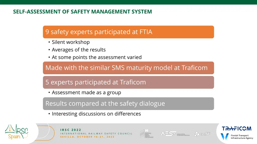 self assessment of safety management system