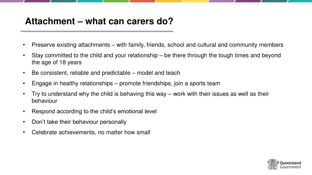 attachment what can carers do