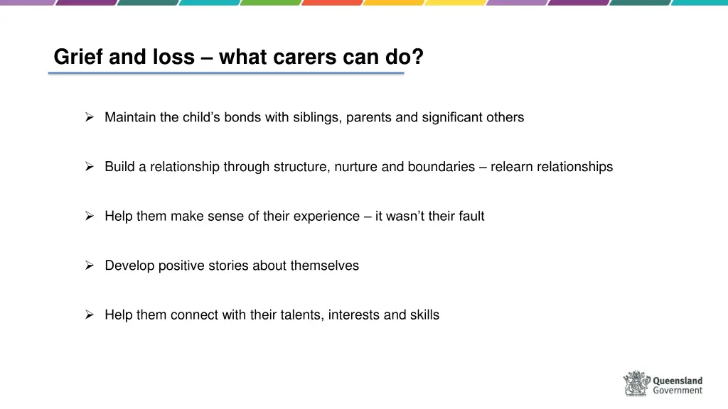 grief and loss what carers can do