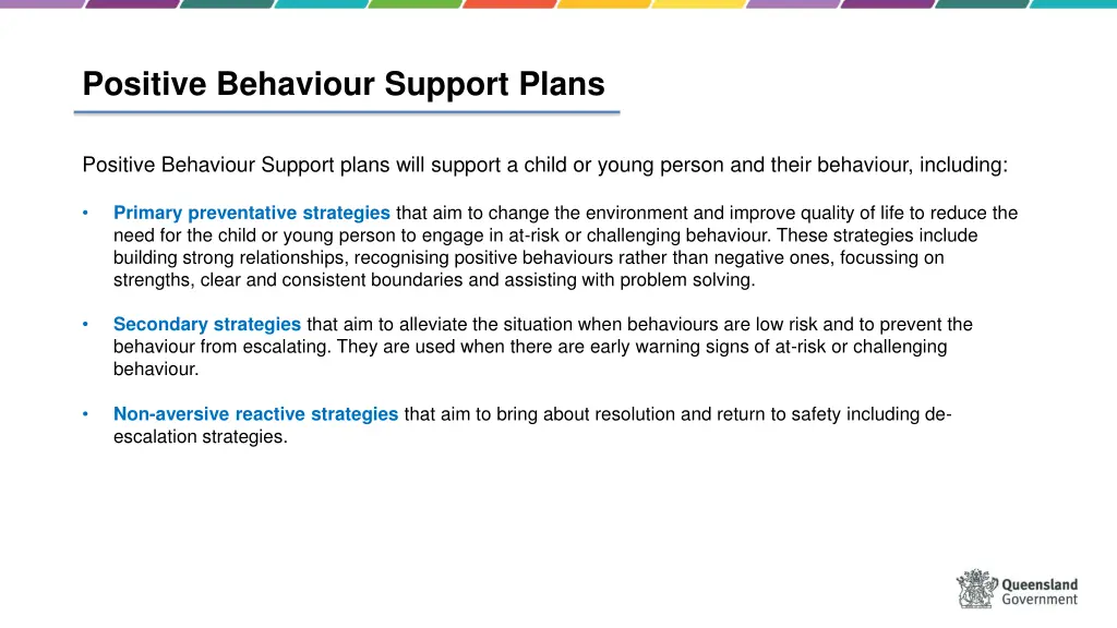 positive behaviour support plans