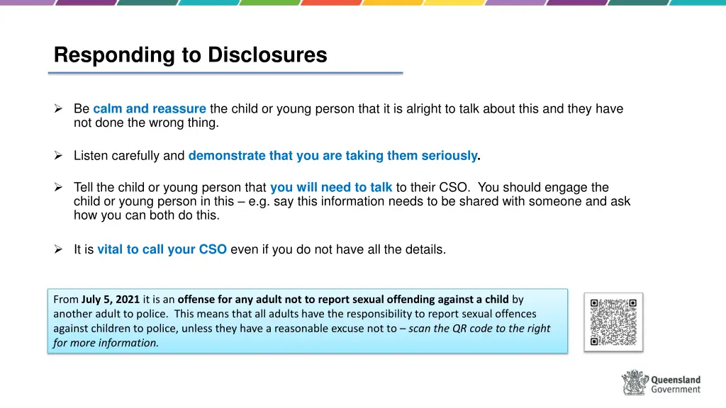 responding to disclosures 1