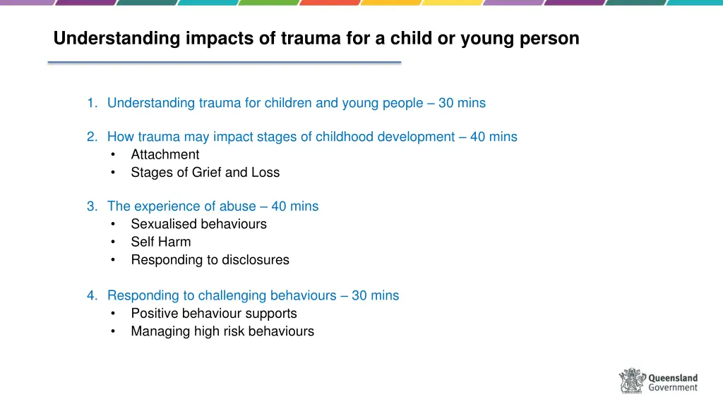 understanding impacts of trauma for a child