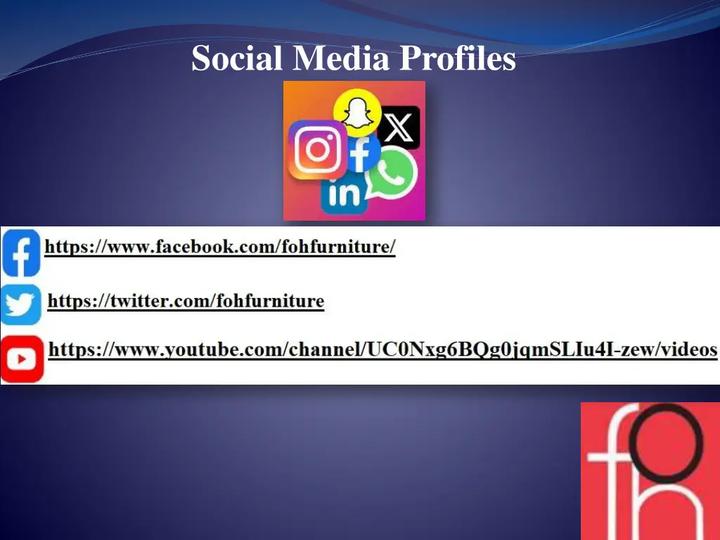 social media profiles