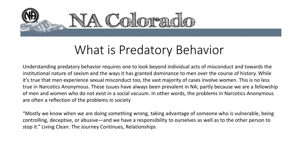 what is predatory behavior 1