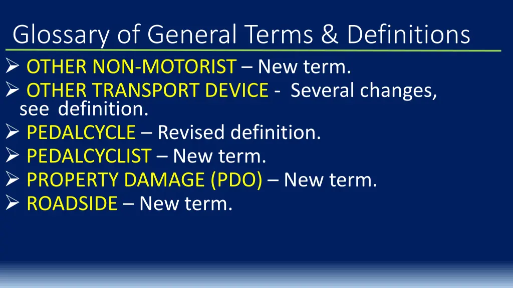 glossary of general terms definitions other