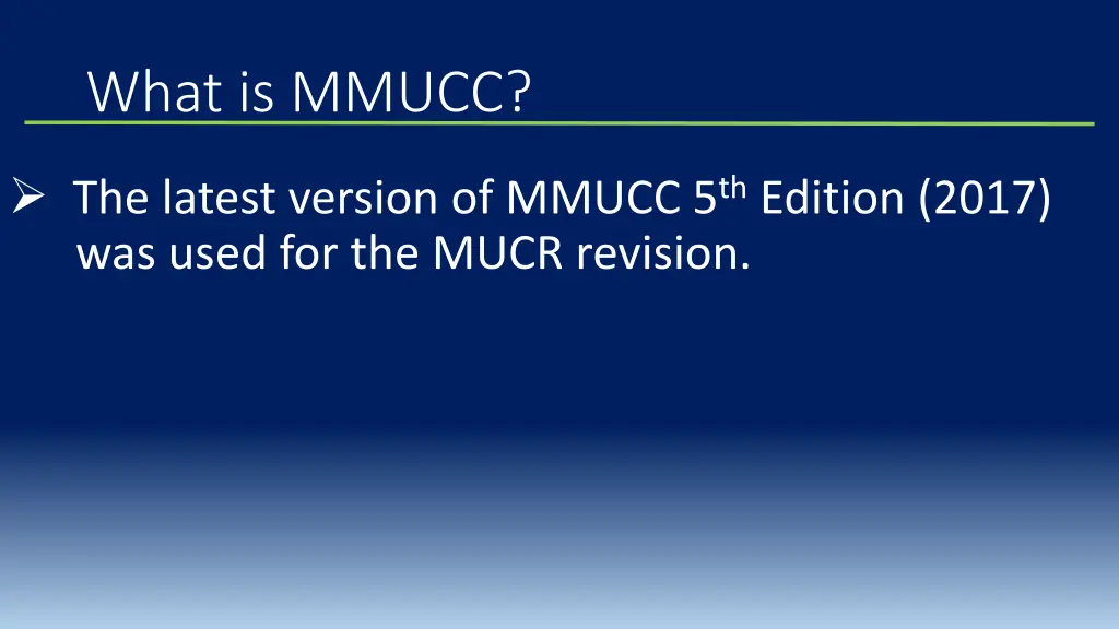 what is mmucc