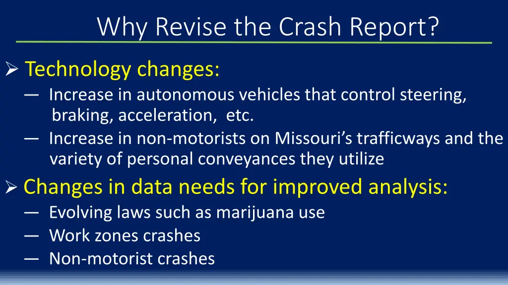 why revise the crash report