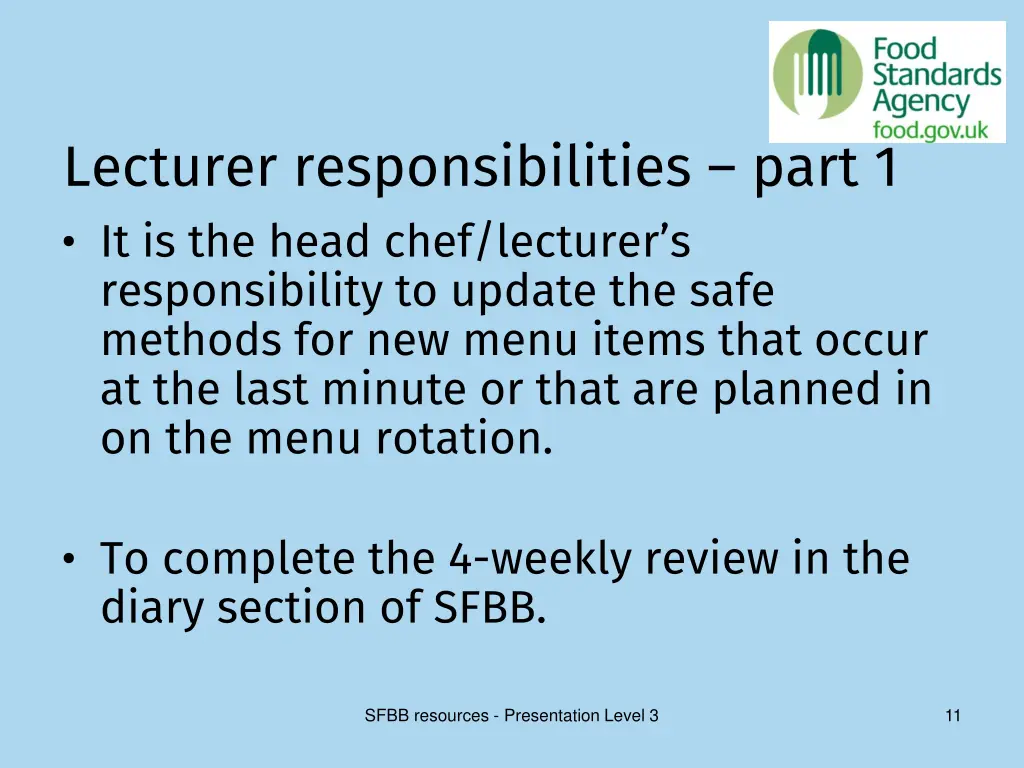 lecturer responsibilities part 1 it is the head