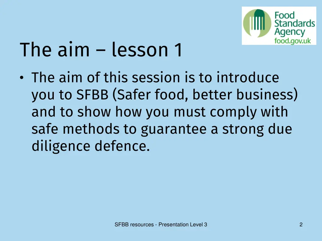 the aim lesson 1