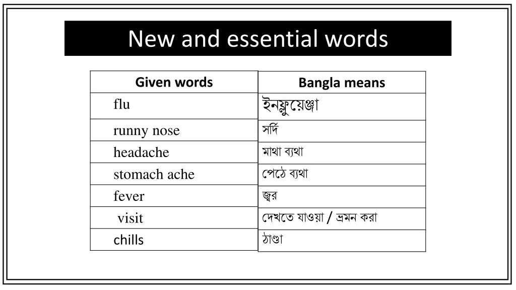 new and essential words