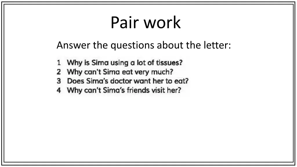 pair work