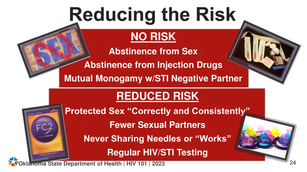 reducing the risk no risk abstinence from