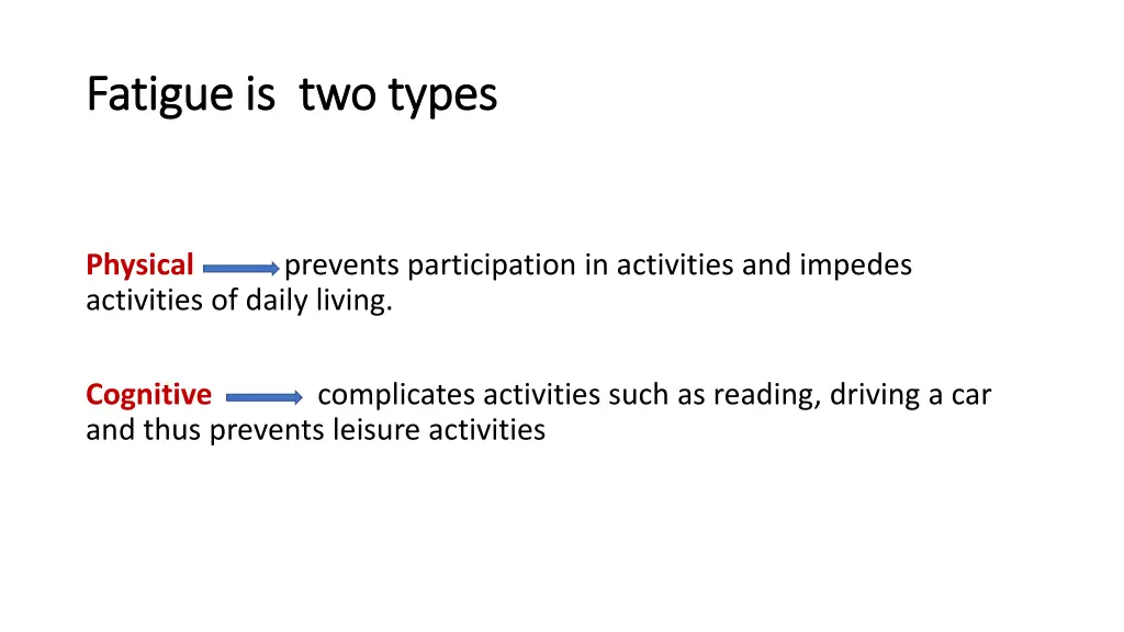 fatigue is two types fatigue is two types