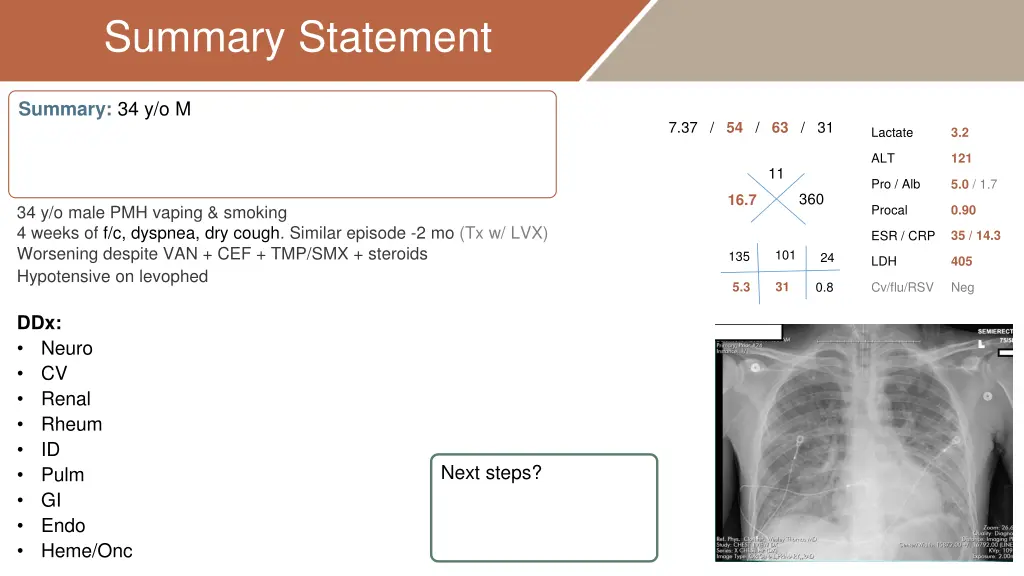 summary statement