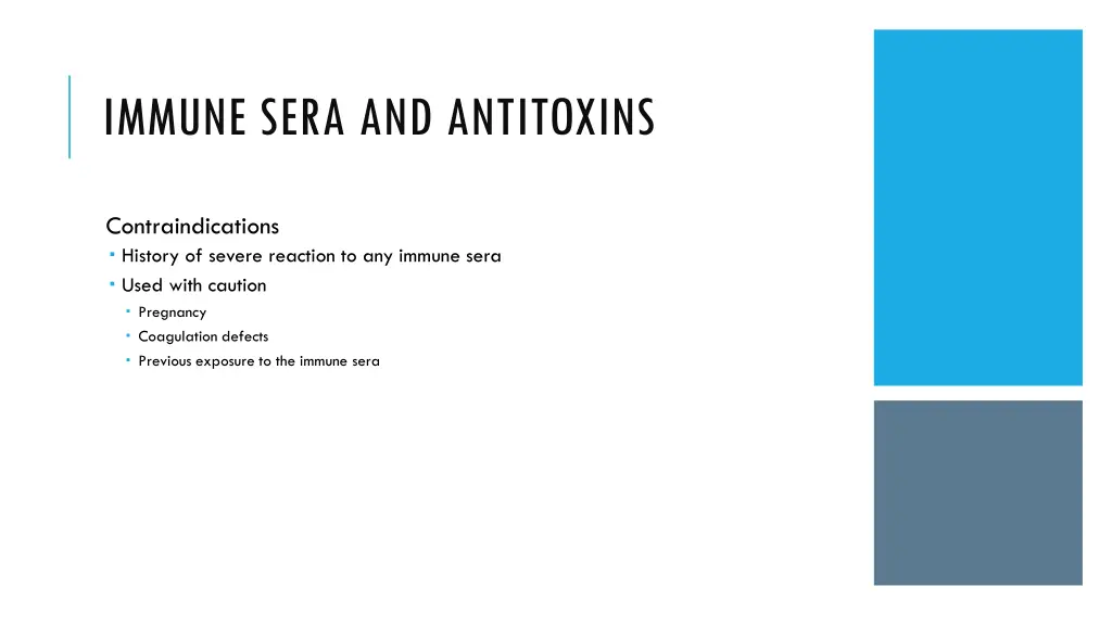 immune sera and antitoxins 1