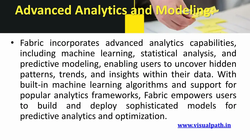 advanced analytics and modeling