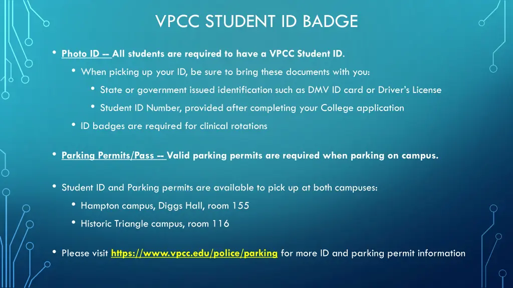 vpcc student id badge