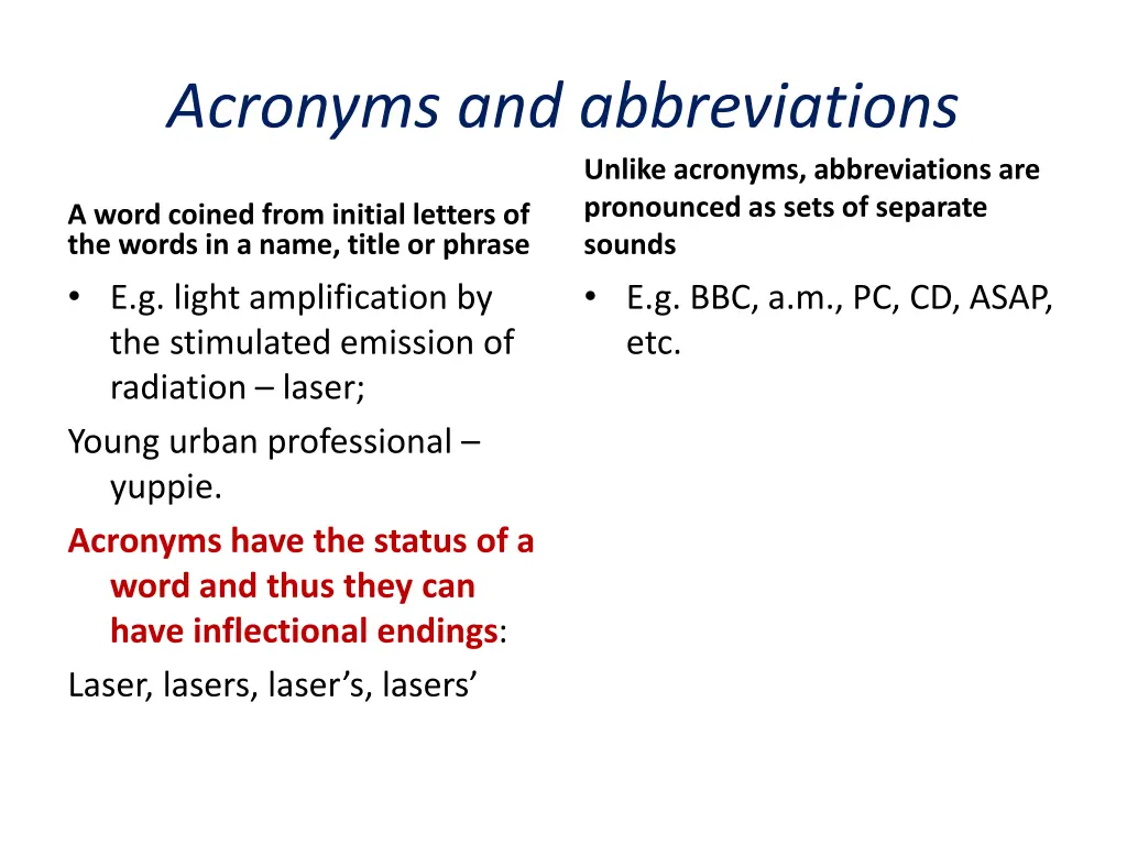 acronyms and abbreviations