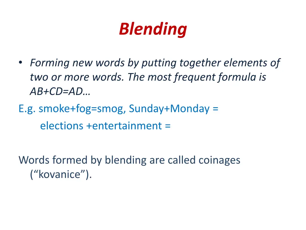 blending