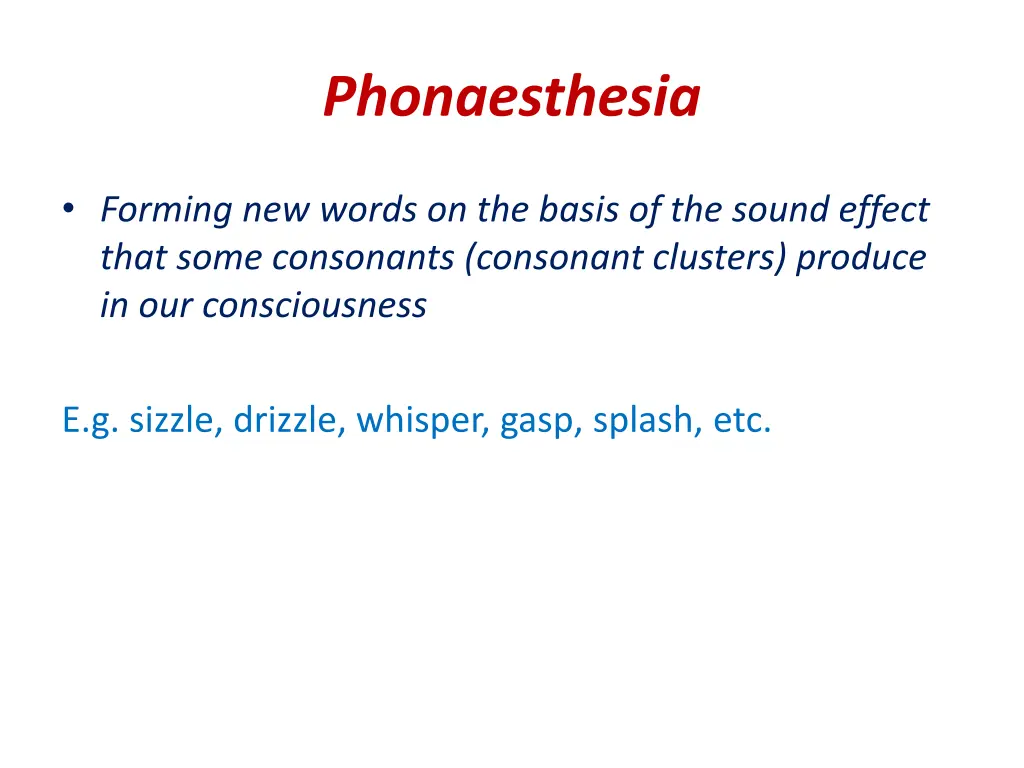 phonaesthesia