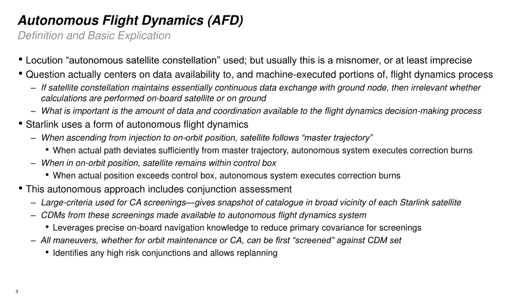 autonomous flight dynamics afd definition