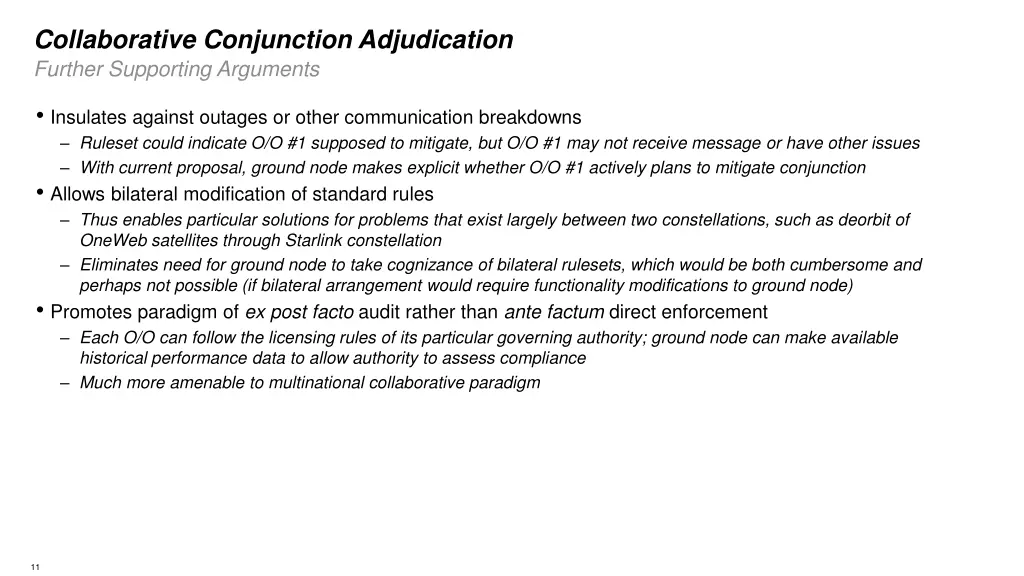 collaborative conjunction adjudication further