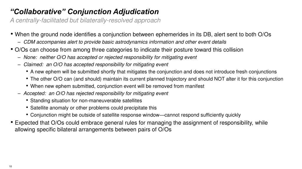 collaborative conjunction adjudication