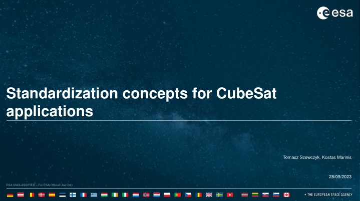 standardization concepts for cubesat applications