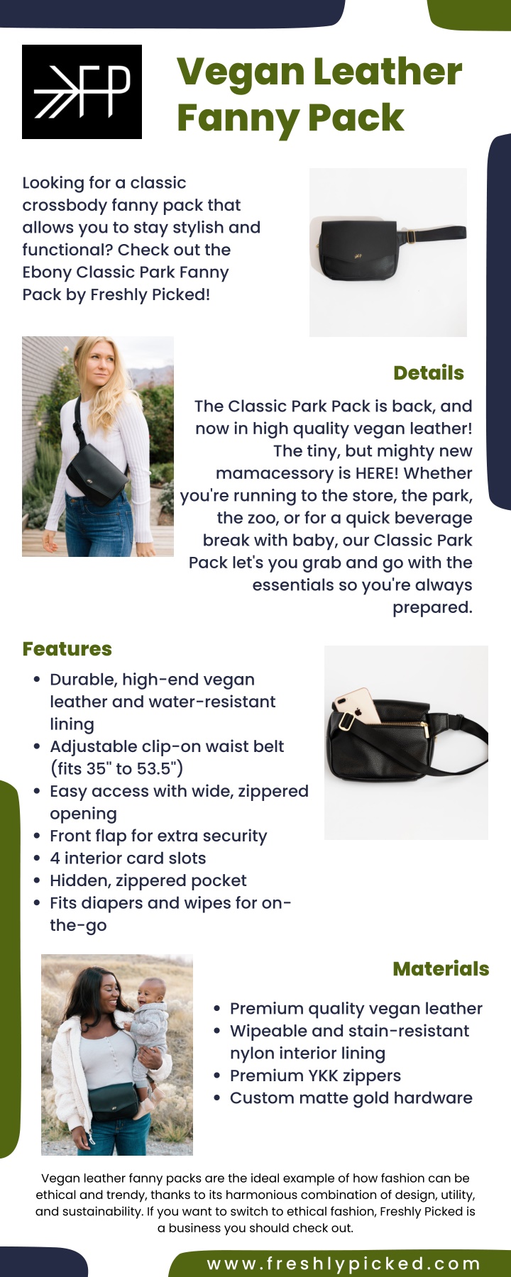 vegan leather fanny pack