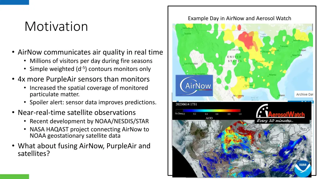 example day in airnow and aerosol watch