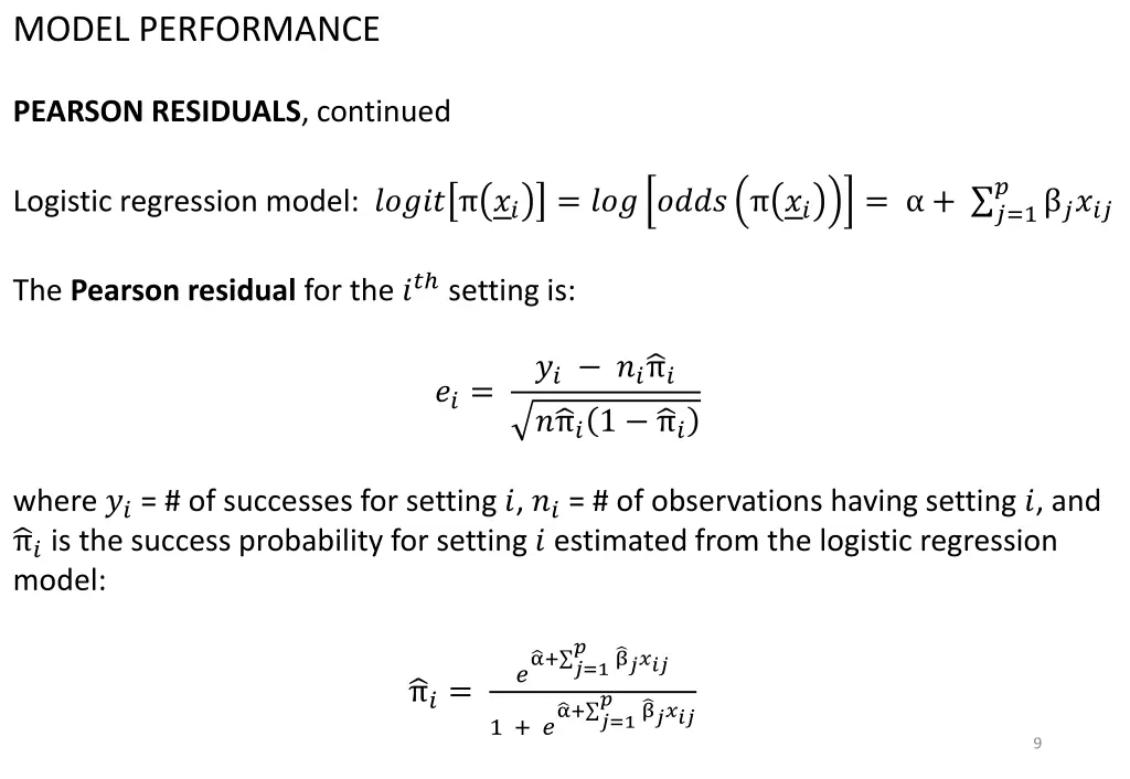 model performance 1