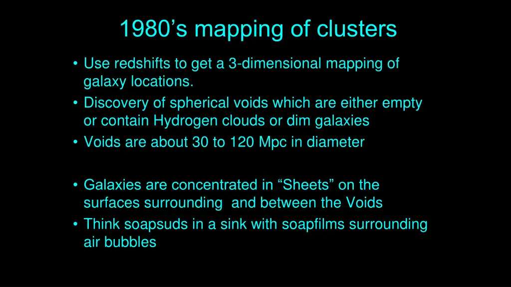 1980 s mapping of clusters