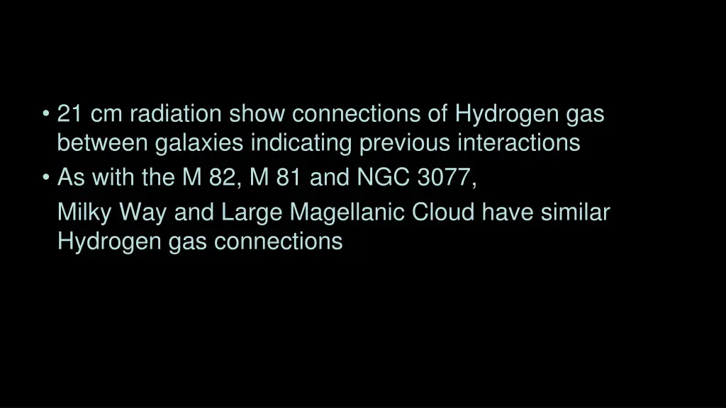 21 cm radiation show connections of hydrogen