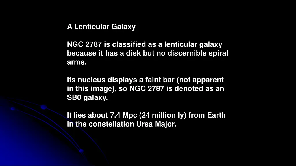 a lenticular galaxy