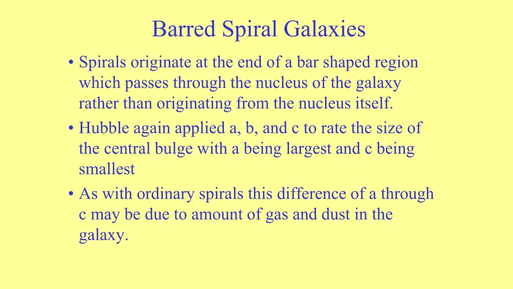 barred spiral galaxies